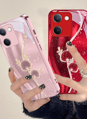 丝绸琉金龙适用vivoy100i手机壳新款y100/y78/y77保护套y75s/y73s/y52s超薄s18/17/s16/s15全包边e/s/+高级感