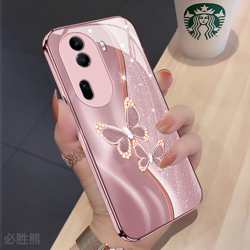 琉金蝴蝶适用opporeno11手机壳新款reno11pro/10/9保护套时尚reno8pro+全包边reno7/6/5超薄pro/pro+防摔高端