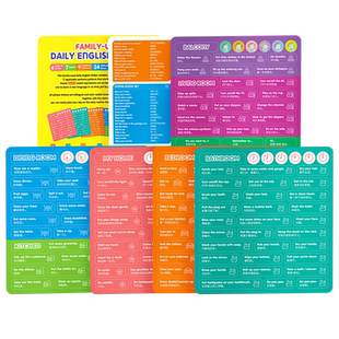 文脉书局家庭亲子口语果冻贴纸书139日常短语英语启蒙便利贴幼儿童练习点读版中英双语支持小book点点读