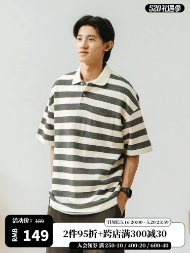 714street Летняя футболка с коротким рукавом, японская ретро футболка polo, оверсайз