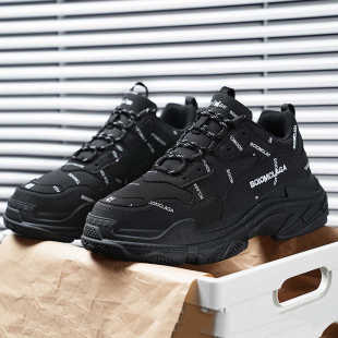 潮流百搭巴黎老爹鞋 厚底增高运动休闲老爹鞋 女 黑武士男鞋 2024新款