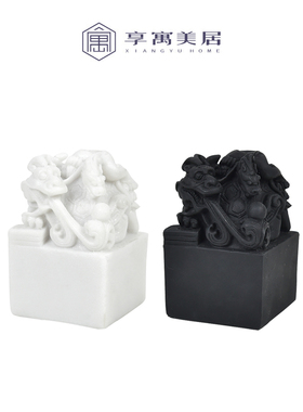 中式风树脂黑色酒柜室内设汉白玉