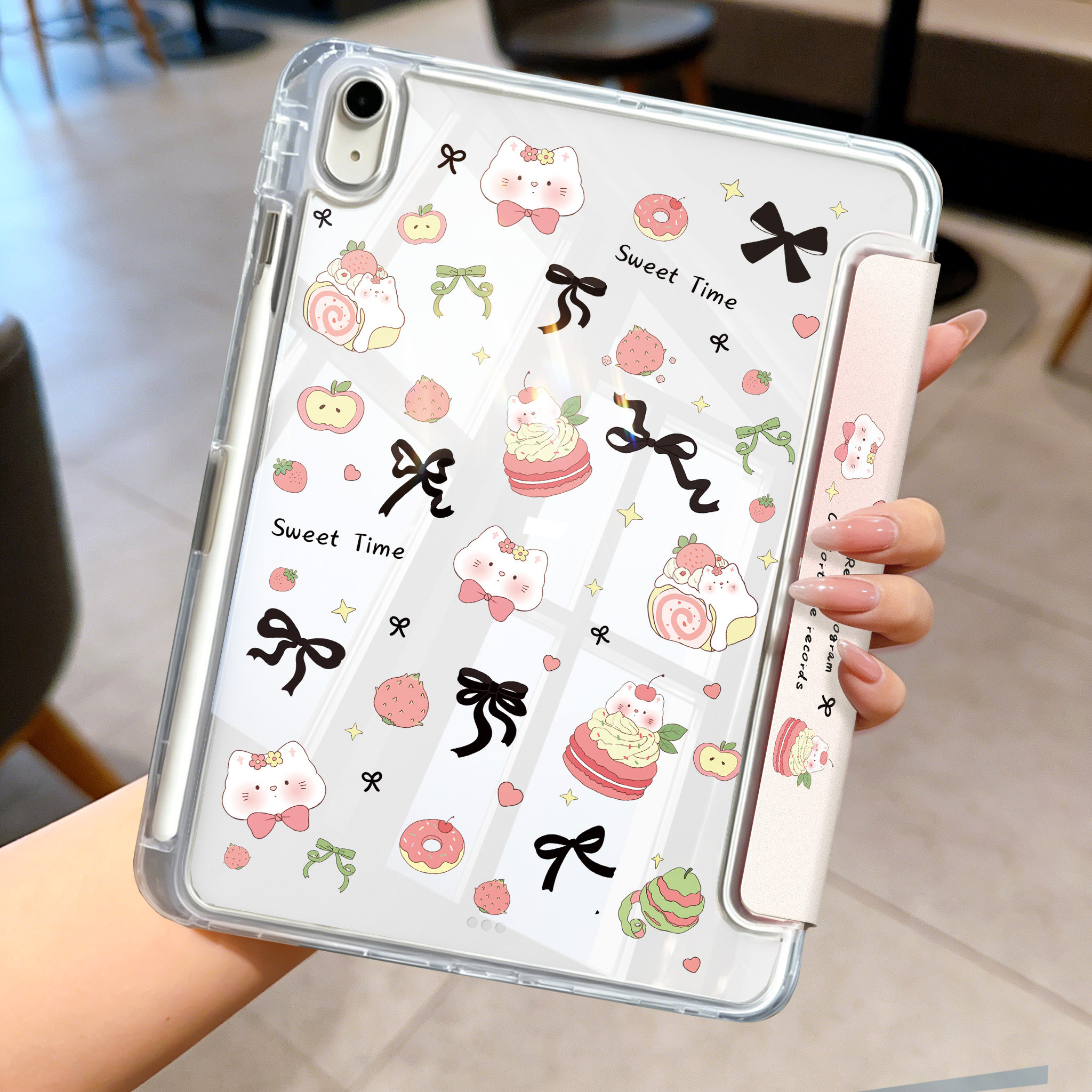 适用iPad保护壳亚克力防摔带笔槽