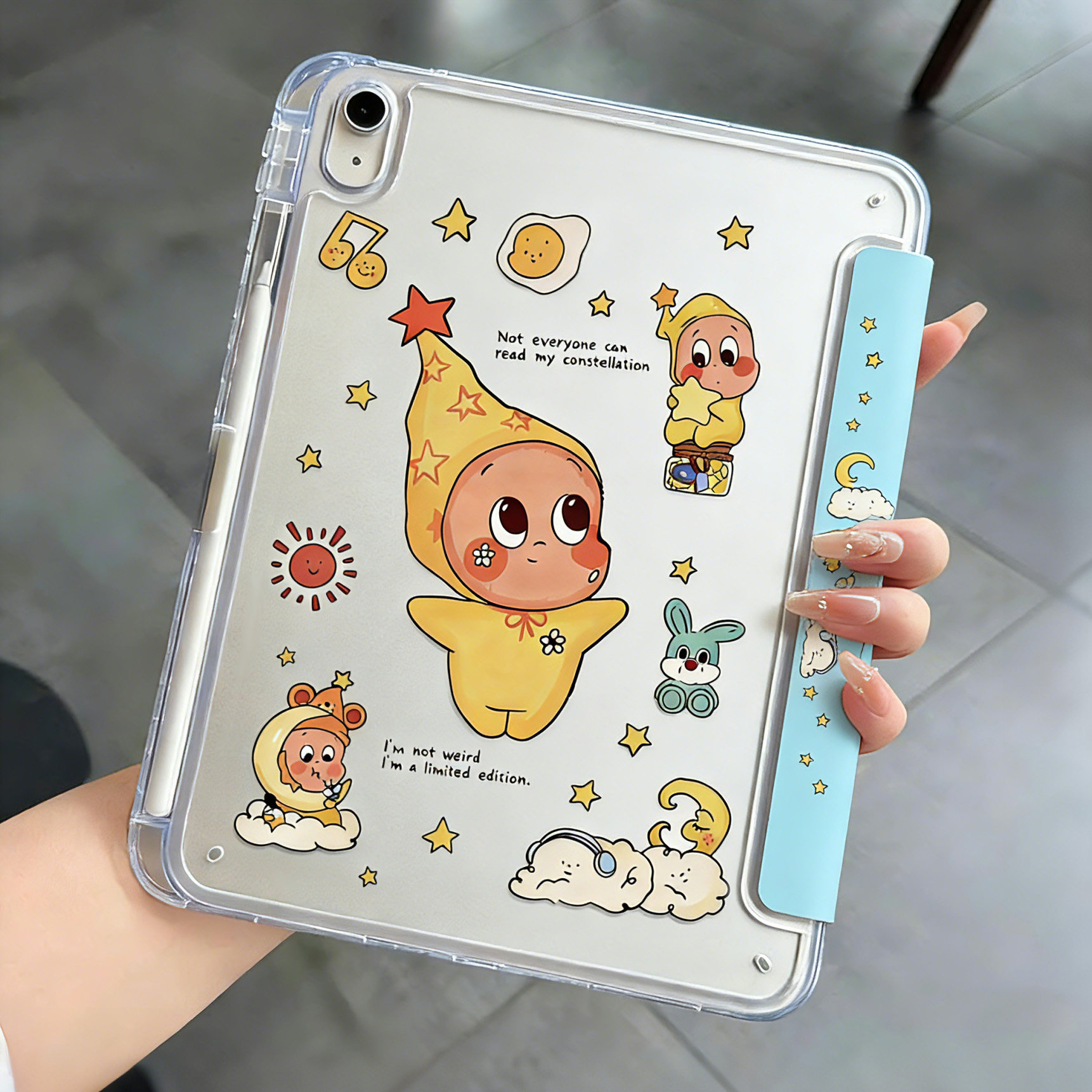 适用华为matepad115s保护套2023新款air12/se/pro10.4平板壳亚克力11.5s带笔槽10.8荣耀x10/9pro云朵星星v8/9