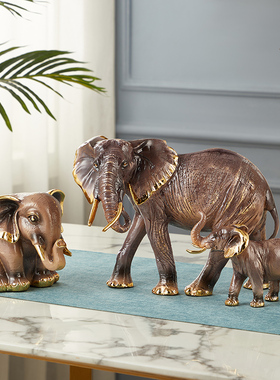 全铜招财家居客厅酒柜大象摆件