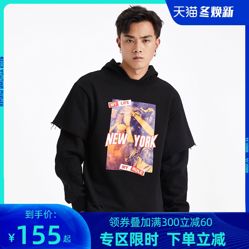 PONY清仓打折秋冬新品男女加绒款连帽运动假两件休闲卫衣84U2HA59在类目 运动服/休闲服装, 运动卫衣/套头衫中 - 来自Buy2taobao.com提供专业的淘宝代购服务