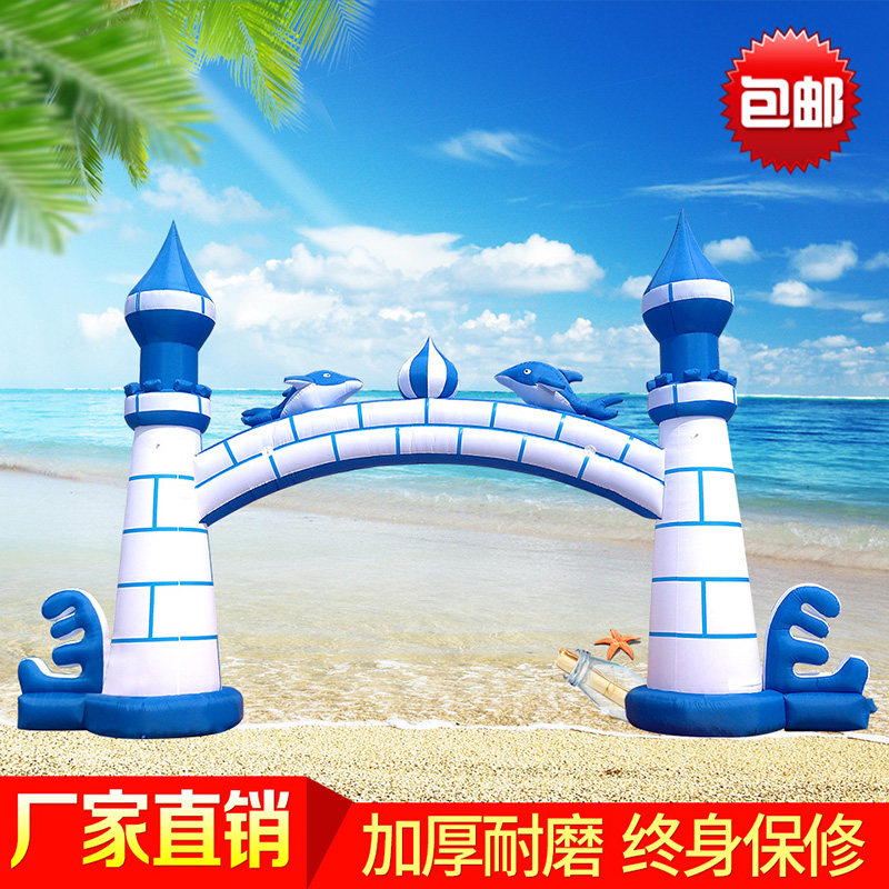 水上乐园充气拱门海豚鲨鱼
