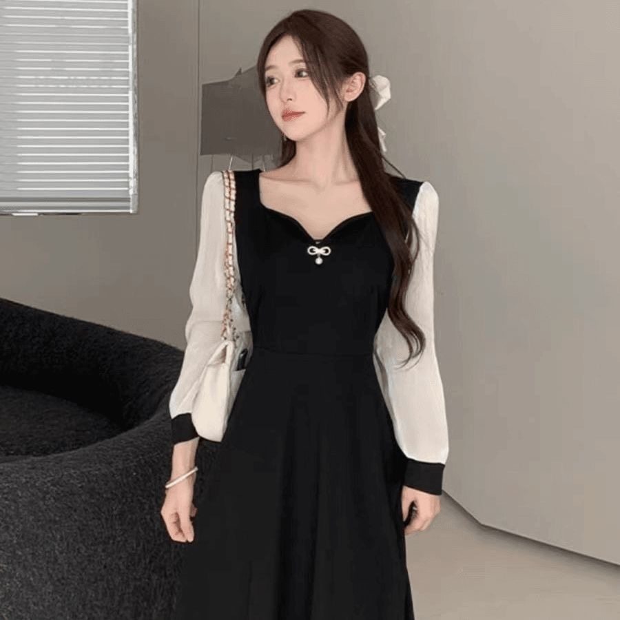 春装大码长袖连衣裙胖mm