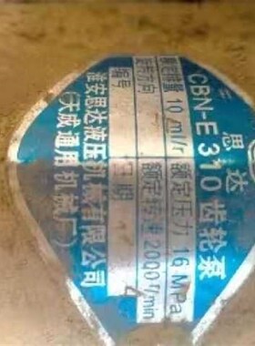 淮安思达液压机械有限公司 CBN-E310P 齿轮泵 品质保证
