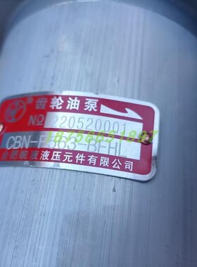 WANY合肥h皖液液压齿轮油泵CBN-F563-BFHL