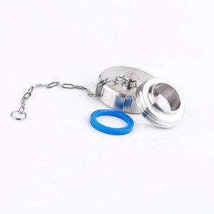 304不锈钢有耳盲盖SMS活接盲盖闷盖整套圆Q螺母云头由任带链条