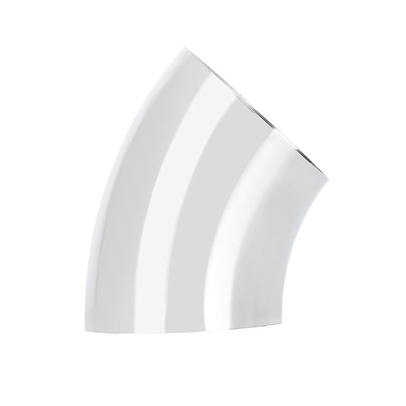 304不锈钢焊接45度弯头304卫D生级短半径弯头内外镜面薄壁管件