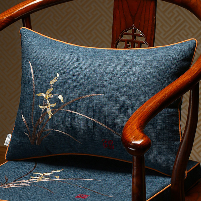 中式大抱枕靠枕床上沙发客厅靠背垫中国风床头靠垫套不含芯护腰靠