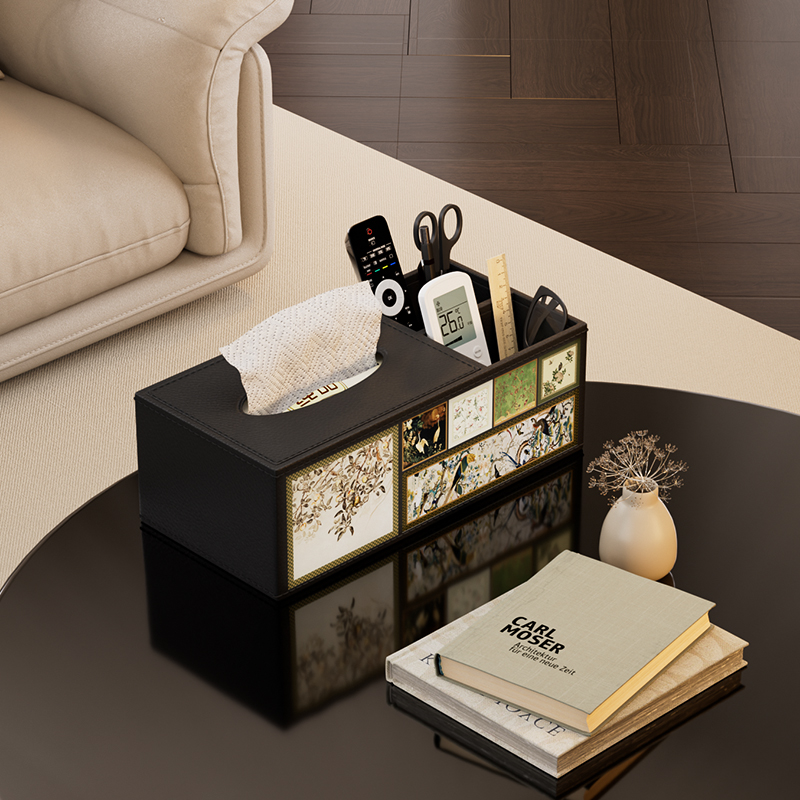 新款中古风桌面客厅纸巾盒