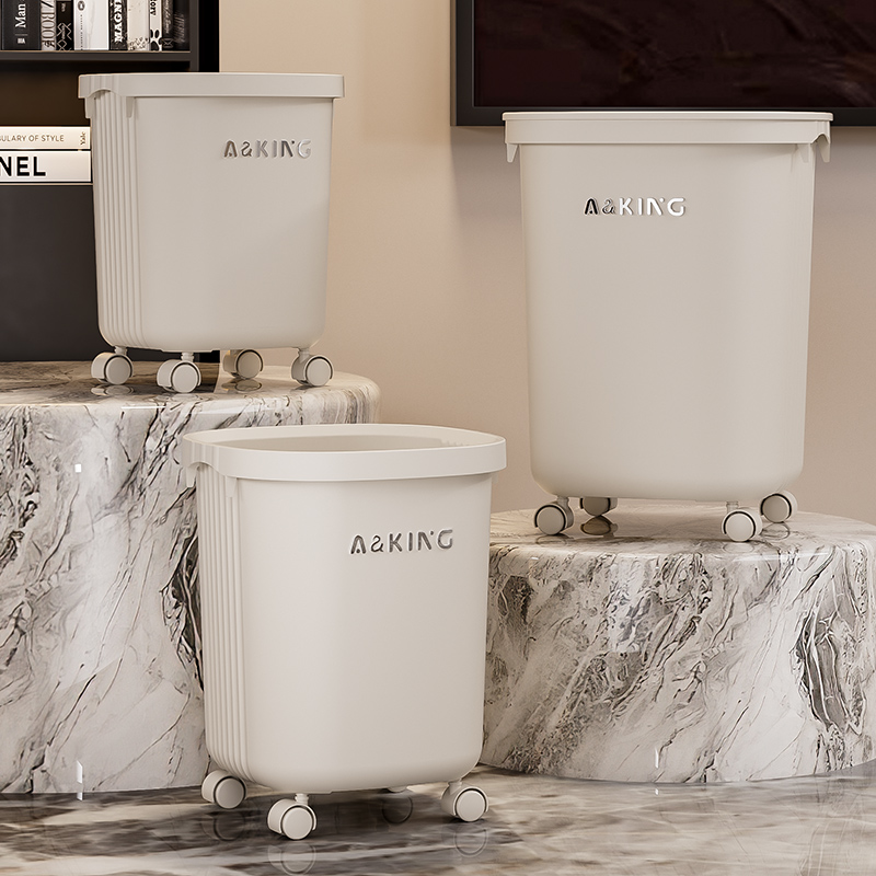 滑轮垃圾桶客厅可移动卧室纸篓