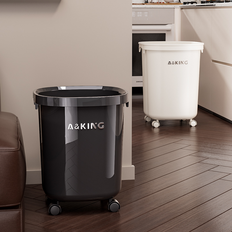 滑轮垃圾桶客厅可移动卧室纸篓