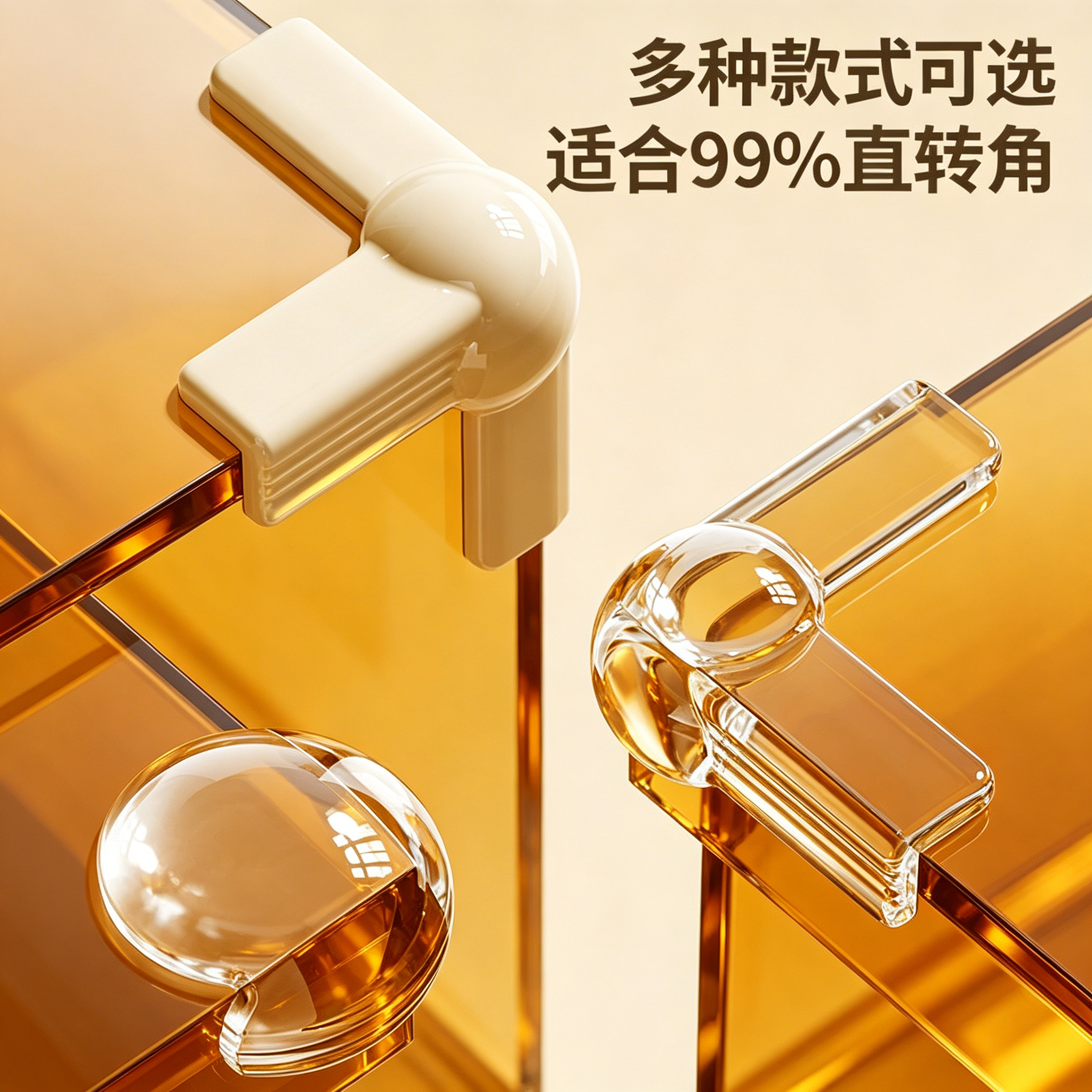 透明气囊防撞角桌角护角软硅胶直角包边贴儿童安全防护家具防磕碰