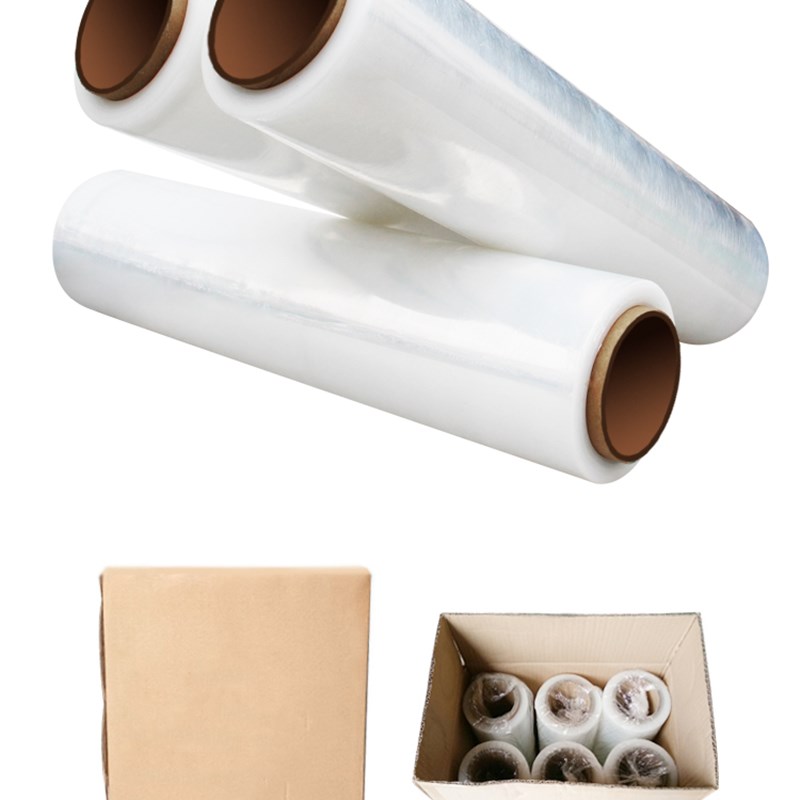 50cm大卷打包膜缠绕膜PE拉伸膜透明工业保鲜膜包装膜保护塑料薄膜