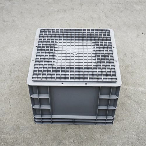 4430加高箱灰色箱收纳盒正方形箱周转塑胶塑料箱养殖专用箱