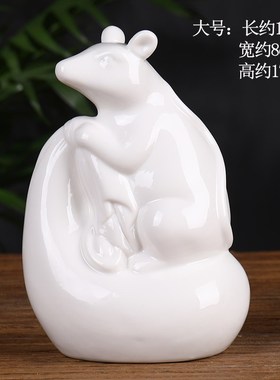 十二生肖鼠牛虎兔龙蛇马羊猴鸡狗猪陶瓷小摆件工艺品电视柜装饰品