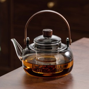 煮茶器家用加厚玻璃泡茶壶小型烧水专用煮茶套装 煮茶壶电陶炉新款