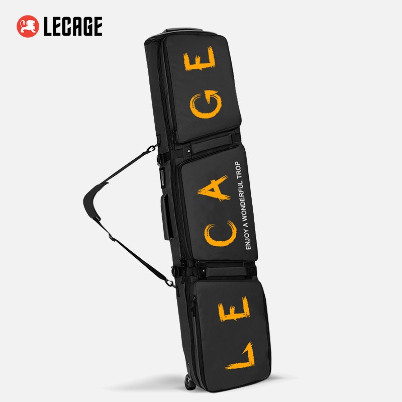 单板双板滑雪板包带滚轮通用大容量防水干湿分离双肩滑雪包