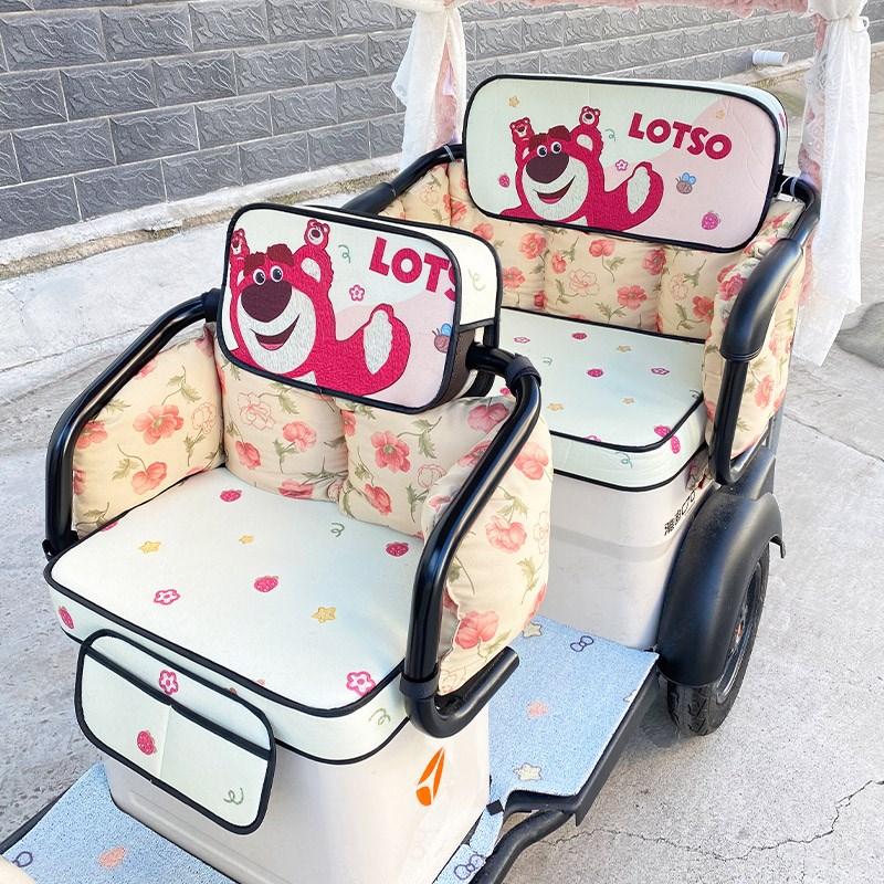 冬季电动三轮车后座围挡靠垫腰靠坐垫防风防漏靠背垫保暖加厚通用