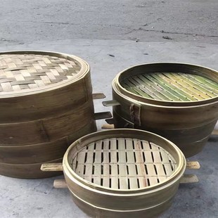 纯手工全青皮无胶水竹制小笼包架加深竹蒸屉餐具笼家用蒸笼竹蒸笼