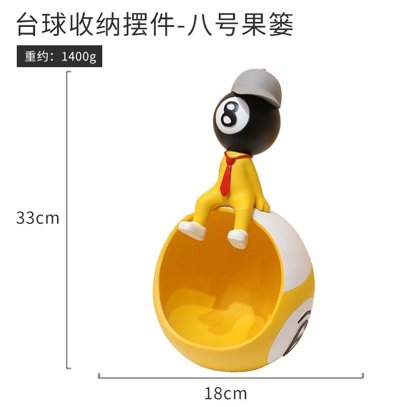 台球公仔桌球俱乐部台球厅装饰大型摆件现代客厅电视柜旁开业礼物