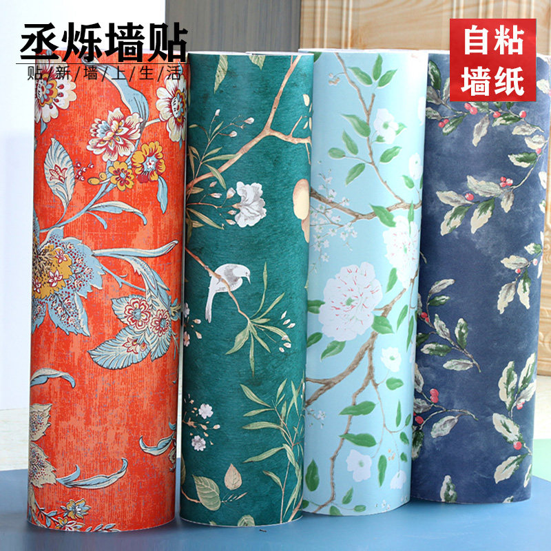自粘美式乡村复古田园无纺布贴纸
