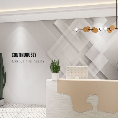 3d简约几何图形墙纸立体视觉文化墙壁画办公室公司前台背景墙壁纸