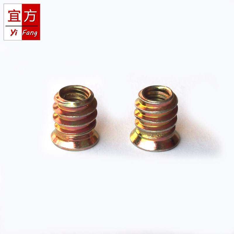 沉头铁内六角内外牙螺母带介内外牙螺母实木家具有介预埋锁紧螺母