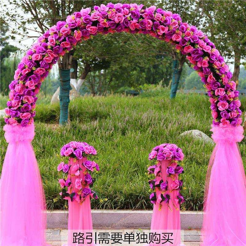 婚庆花门绢花拱门开业活动花门花架结婚花拱门婚礼花门道具幸福i.