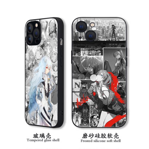 EVA明日香手机壳iphone13promax适用苹果15小米14华为P40/50/60磨砂硅胶VIVOiqoo10一加11OPPO红米note12三星
