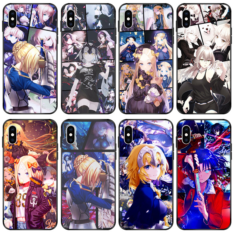 fate拼图手机壳定制fgo卡通动漫直边硅胶软套贞德两仪式吾王玛修