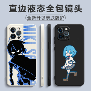 美树沙耶香Miki Sayaka手机保护壳适用苹果14pro魔法少女小圆动漫小米12红米k60oppoQ版13plus液态矽胶套vivo