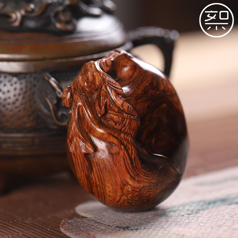 絮旧海南黄花梨寿桃手把件红木手工雕刻降香黄檀香枝木送礼品长辈