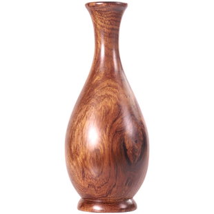 絮旧海南黄花梨花瓶书房摆件降香黄檀东瓶西镜中堂博古架玄关案摆