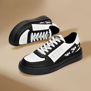 BZBY板鞋 时尚 百搭增高厚底运动休闲ins潮流情侣小白鞋 12201 夏新款