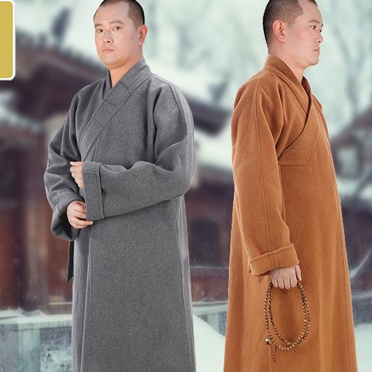 真如界僧服冬季羊绒大褂长款加厚保暖秋冬僧衣和尚衣服师父男