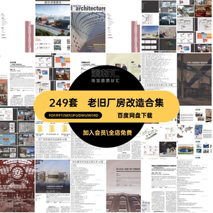 工业居住改规划设计方案老旧厂房改造合集SU建筑立面模型文本仓库