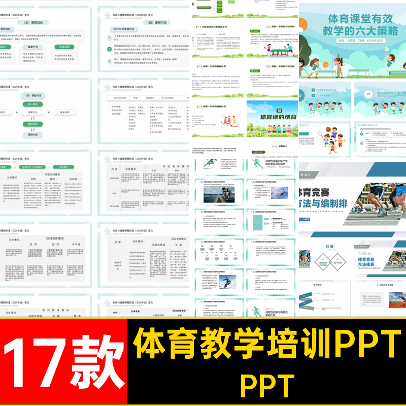 17款体育教学培训PPT理论教师功能分享方法研究老师课件经验策略