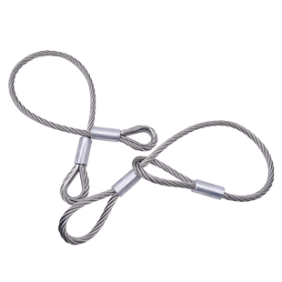 304不锈钢压制钢丝绳吊起重吊装索具 压头钢绳拉索吊绳拉绳定做