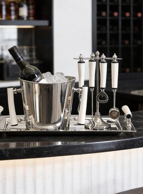 印度进口米白牛骨手柄开瓶器套装