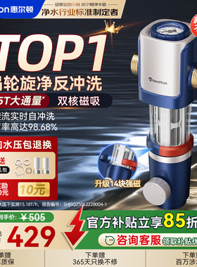 惠尔顿前置过滤器家用15T反冲洗全铜防爆净水器超大通量P0038MAX