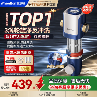 惠尔顿前置过滤器家用15T反冲洗全铜防爆净水器超大通量P0038MAX
