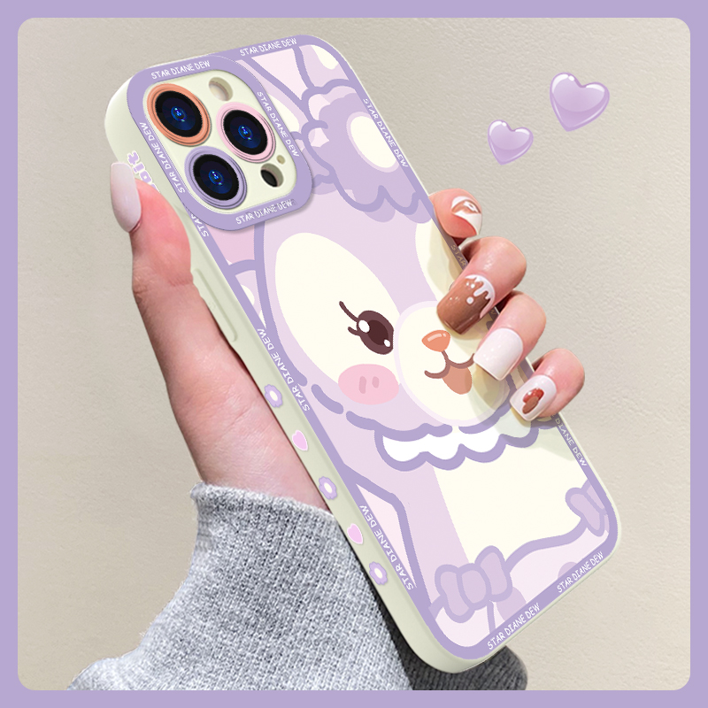 适用iphone13pro手机壳苹果14promax网红紫兔12新款11天使眼xr软套xsmax硅胶8p/7/6sp女生13mini创意plus卡通