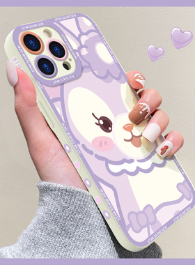 适用iphone13pro手机壳苹果14promax网红紫兔12新款11天使眼xr软套xsmax硅胶8p/7/6sp女生13mini创意plus卡通