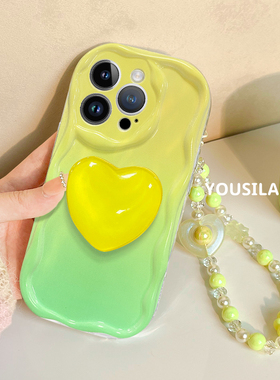 适用苹果13手机壳iphone14爱心手链12pro新款11保护套13promax透明硅胶14pro创意se2简约支架8plus女生G6065