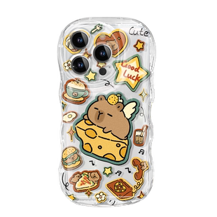 适用苹果15Promax手机壳面包师小熊新款带支架15Pro高级感13硅胶12软壳11全包mini镜头8防摔iPhone女14保护套